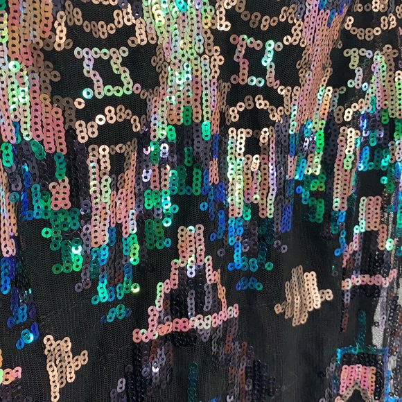 Strapless black sequin dress - Picture 4 of 4